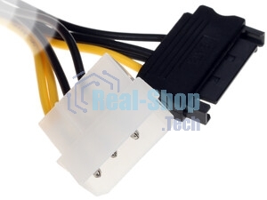 Разветвитель питания Cablexpert CC-PSU-82, Molex+SATA->PCI-Express 8pin, для подключения в/к PCI-Е (8pin) к б/п ATX