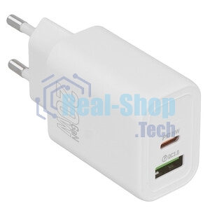 Зарядное устройство Hoco 20Вт, 3А, QC3.0/PD, 1xUSB, 1xType-C, N61, белый, коробка