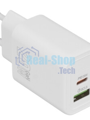 Зарядное устройство Hoco 20Вт, 3А, QC3.0/PD, 1xUSB, 1xType-C, N61, белый, коробка