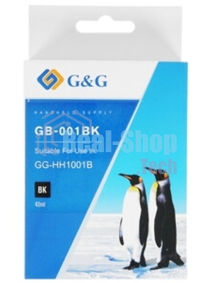 Картридж струйный G&G Gb-001BK черный сольвентный (42 мл) для G&G GG-HH1001B