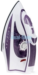 Утюг Delta LUX DL-352 белый с фиолетовым, 2200 Вт, 30 г/мин, 140 г/мин, 300 мл