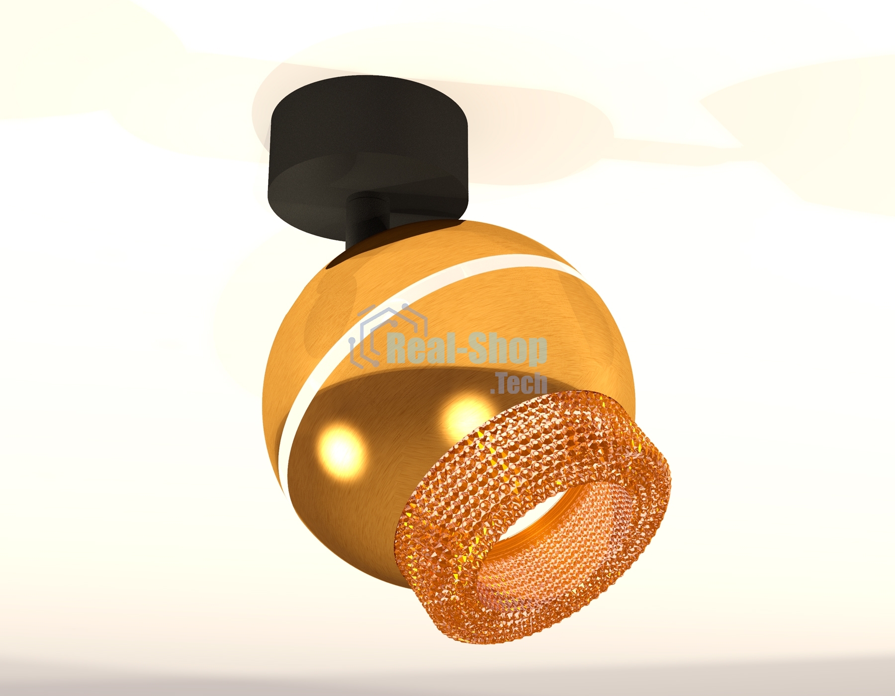 Комплект поворотного светильника Ambrella light XM1105010 PYG/SBK/CF золото желтое полированное/черный песок/кофе MR16 GU5.3 LED 3W 4200K