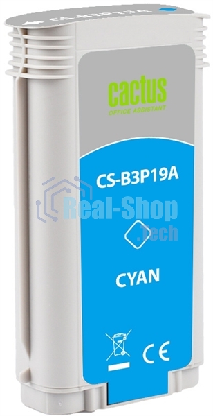 Картридж струйный Cactus CS-B3P19A №727 голубой (130 мл) для HP DJ T920/T1500