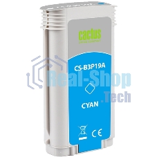 Картридж струйный Cactus CS-B3P19A №727 голубой (130 мл) для HP DJ T920/T1500
