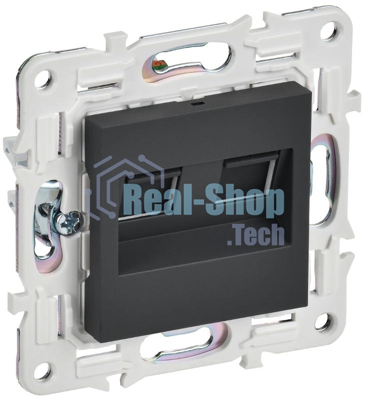 IEK SKANDY Графит Розетка компьютерная двойная RJ45 кат.5E SK-K03G