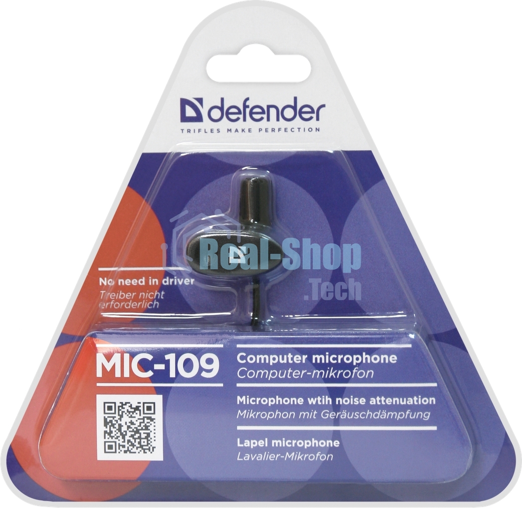 Микрофон Defender MIC-109 черный