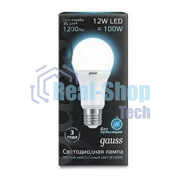Лампа светодиодная Gauss LD102502212LED A60 globe 12W E27 4100K