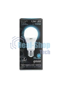 Лампа светодиодная Gauss LD102502212LED A60 globe 12W E27 4100K