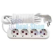 Удлинитель 4х5 м с заземл. 10А IP20 У10-555 ПВС 3х0.75 UNIVersal 555-05