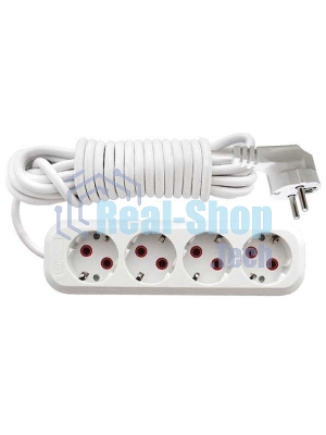 Удлинитель 4х5 м с заземл. 10А IP20 У10-555 ПВС 3х0.75 UNIVersal 555-05