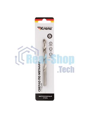 Сверло по металлу Kranz 9,0 мм HSS (1 шт. в упаковке) DIN 338