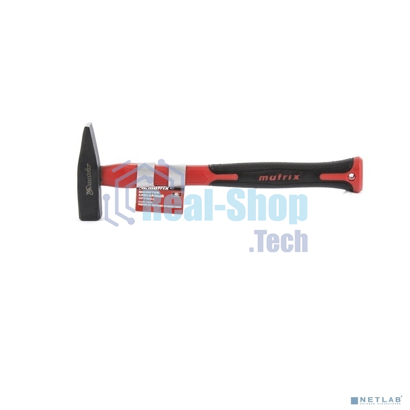 Молоток слесарный Matrix ''optimal'', 400 г, фибергласовая обрезиненная рукоятка, квадратный боек