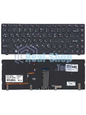 Клавиатура для ноутбука Lenovo IdeaPad Y480 черная с подсветкой