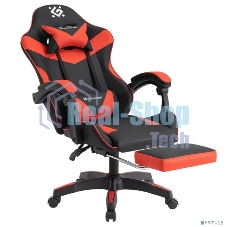 Кресло Defender TORNADO BLACK/RED черный/красный, экокожа