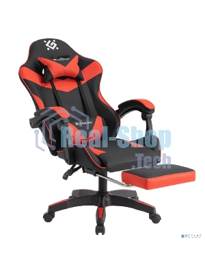 Кресло Defender TORNADO BLACK/RED черный/красный, экокожа