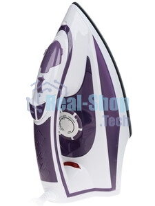 Утюг Delta LUX DL-352 белый с фиолетовым, 2200 Вт, 30 г/мин, 140 г/мин, 300 мл
