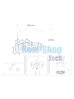 Светильник Ambrella light TN71275 BK/GD черный/золото GX53 max 12W D95*62