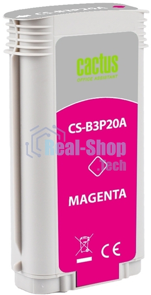 Картридж струйный Cactus CS-B3P20A №727 пурпурный (130 мл) для HP DJ T920/T1500/T2530