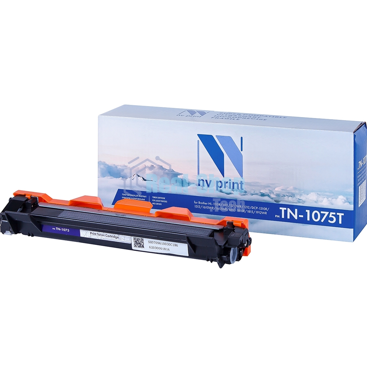 Картридж NVPrint NV-TN1075T (тип TN-1075) Black черный, 1000 стр., для Brother HL-1110R/1112/1210WR/1212/DCP-1510R/1512/1610WR/1612WR/MFC-1810R/1815/1912WR