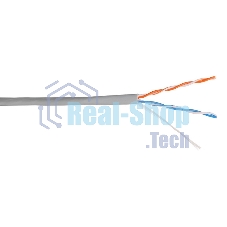 Кабель информационный Lanmaster NM-UTP5E2PR-CU кат.5е U/UTP не экранированный 2X2 PVC внутренний 305м серый