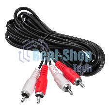 Кабель соединительный аудио Buro 2хRCA (m)/2хRCA (m) 3м. черный BAAC024-3