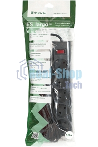 Сетевой фильтр Defender 1.8M ES LARGO 5OUTL.