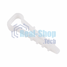 Дюбель-хомут нейлоновый прямоугольный Rexant 6-12 мм, белый, упаковка 100 шт.