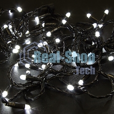 Гирлянда Neon-night Нить 10м, постоянное свечение, черный ПВХ, 24В, белый
