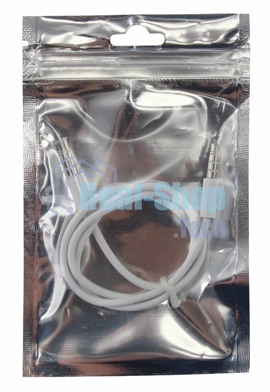 Аудиокабель Rexant 3,5 мм штекер-штекер 0,5 м белый