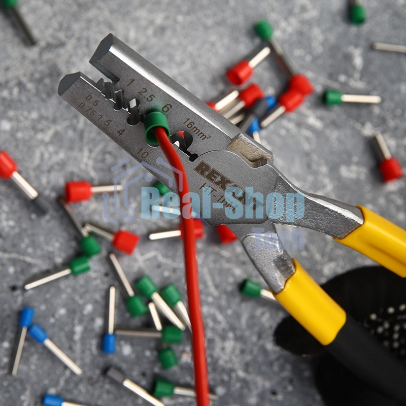 Пресс-клещи Rexant для обжима втулочных наконечников 0,5-16 мм² (HT-16M)