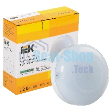Светильник Iek LDPO3-1002-012-4000-K01LED ДПО 1002 12Вт 4000K IP54 с акуст.датч.