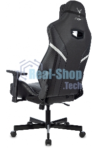 Кресло игровое Knight Thunder 5X черный эко.кожа крестов. металл