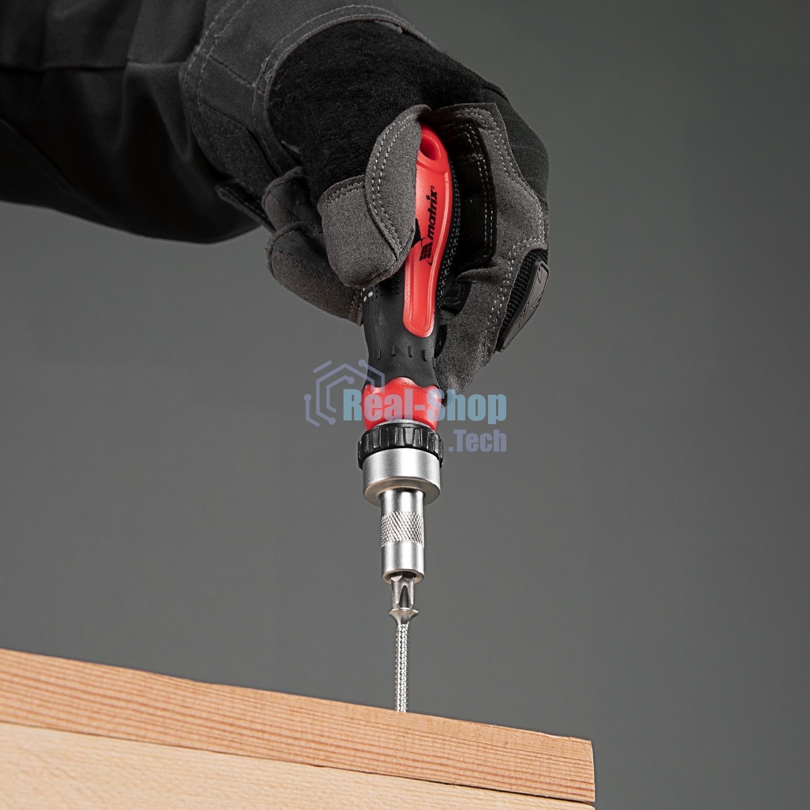 Отвертка реверсивная Matrix с набором бит и насадок торцевых, CrV,1/4