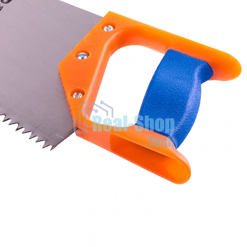 Ножовка по дереву Россия 500 мм, шаг зубьев 6,5 мм, пластиковая рукоятка 23165