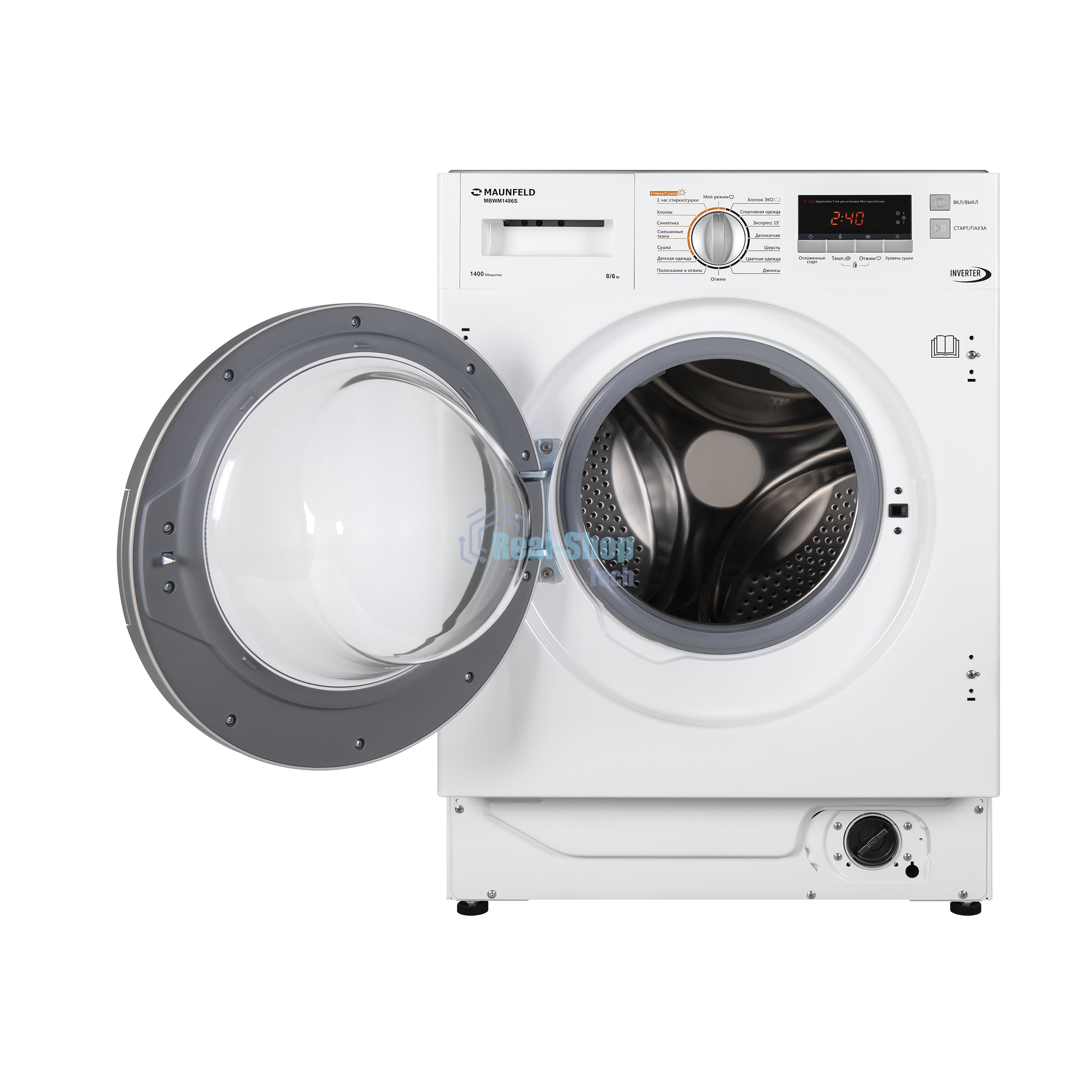Встраиваемая стиральная машина Maunfeld MBWM1486S с сушкой