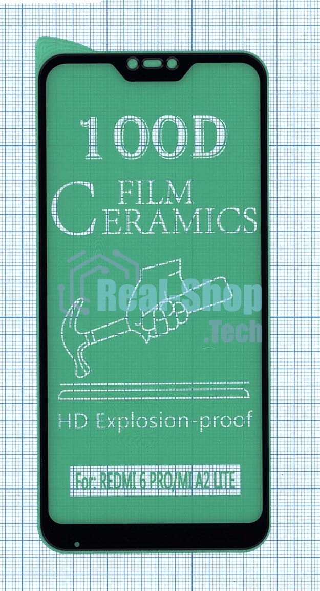 Керамическая пленка (стекло) для Xiaomi Redmi 6 Pro черный