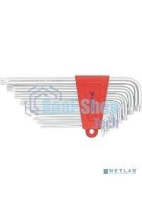 Набор ключей Matrix имбусовых TORX, 9 шт: T10-T50, CrV, удлиненные, сатин.