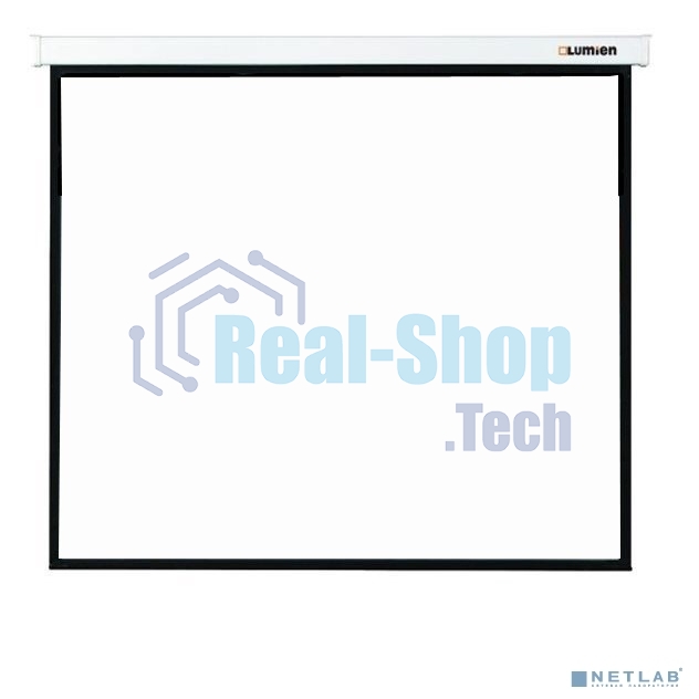 Экран с электроприводом Lumien Master Control 203x203 см Matte White FiberGlass черная кайма по периметру