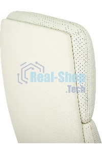 Кресло руководителя Бюрократ VEGA белый, кожа, крестов. алюминий