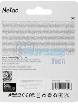 Флешка USB Netac U278 (NT03U278N-016G-20PN), 16Gb, USB 2.0, R/W 50/10, серебристый/черный