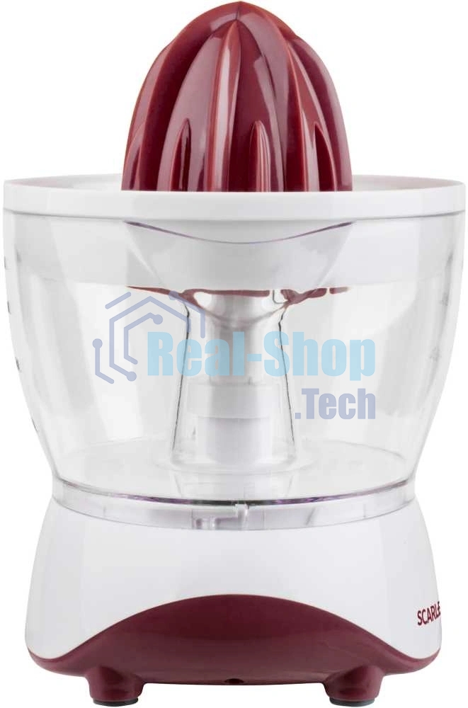 Соковыжималка Scarlett SC-JE50C06 белый/коричневый, цитрусовая, 25 Вт, 700 мл, механическое