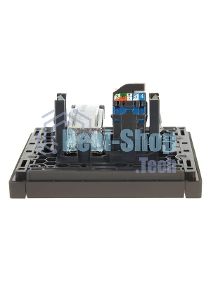 Розетка двойная TV+RJ45 кат.6 IEK FORTE&PIANO FP337 серый