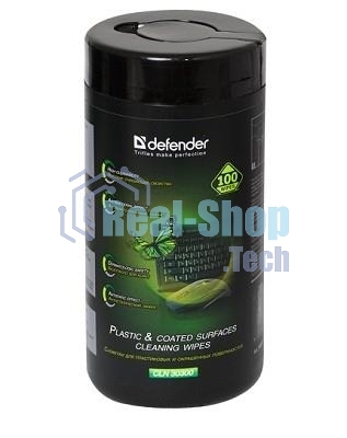 Чистящие салфетки Defender ECO для поверхностей офисной техники, (не применять для ЖК- экранов!)/туба/100 шт/Россия