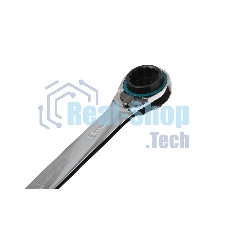 Набор ключей накидных Gross 14893 с трещоткой, 8 - 19 мм, 2 шт., многоразмерные, реверсивные, CrV