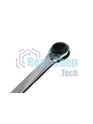 Набор ключей накидных Gross 14893 с трещоткой, 8 - 19 мм, 2 шт., многоразмерные, реверсивные, CrV