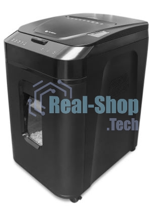 Шредер ГЕЛЕОС АП40-4, DIN P-4 (4 ур-нь секр.), фрагмент 3,9х12мм, АВТОПОДАЧА 170 лист (70г/м2), пл.карты/скрепки/скобы, 37 литров