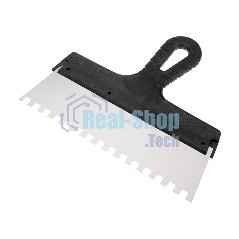 Шпатель фасадный Rexant 250 мм зуб 8х8 нержавеющая сталь, пластмассовая ручка