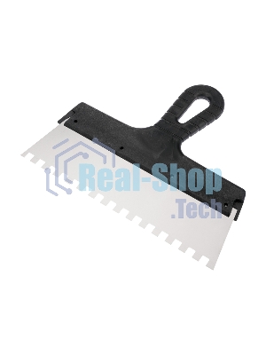 Шпатель фасадный Rexant 250 мм зуб 8х8 нержавеющая сталь, пластмассовая рукоятка