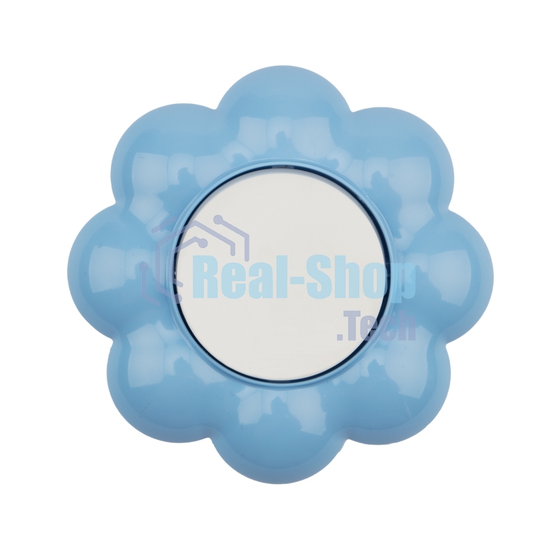 Выключатель одноклавишный Kranz HAPPY Цветок скрытой установки, белый/голубой