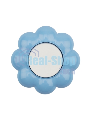 Выключатель одноклавишный Kranz HAPPY Цветок скрытой установки, белый/голубой